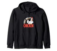 Guess What Chicken Butt Funny Animal Joke Design Zip Hoodie