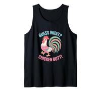 Guess What Chicken Butt Light Humor Retro Design Tank Top