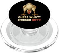 Guess What Chicken Butt Meme Funny Chicken Farmer PopSockets PopGrip for MagSafe