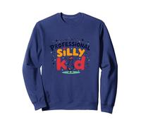 Guess What Chicken Butt Professional Silly Kid Humor Sweatshirt, Adult Unisex, Navy, S
