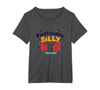 Guess What Chicken Butt Professional Silly Kid Humor T-Shirt, Women's Plus, Dark Heather Grey, 6X