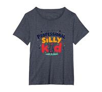 Guess What Chicken Butt Professional Silly Kid Humor T-Shirt, Women's Plus, Heather Blue, 1X