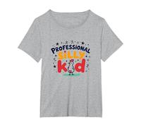 Guess What Chicken Butt Professional Silly Kid Humor T-Shirt, Women's Plus, Heather Grey, 5X