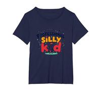 Guess What Chicken Butt Professional Silly Kid Humor T-Shirt, Women's Plus, Navy, 6X