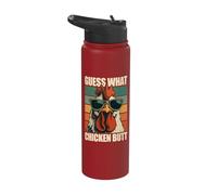 Guess What Chicken Butt Stainless Steel Insulated Water Bottle