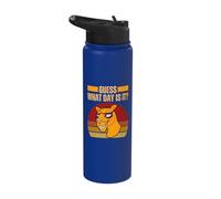 Guess What Day is It Camel Humpday Camel Gag Wednesday Funny Stainless Steel Insulated Water Bottle