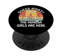 Guess What? Mimosa Girls Are Here - Retro Brunch Party Squad PopSockets Adhesive PopGrip