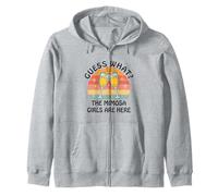 Guess What? Mimosa Girls Are Here - Retro Brunch Party Squad Zip Hoodie