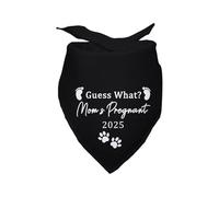 Guess What Mom is Pregnant 2025 Pregnancy Announcement Dog Bandana Funny Pet Dogs Bandanas Gender Reveal Photo Prop Decorations Pet Accessories for Dog Lovers