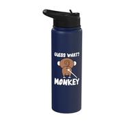 Guess What Monkey Butt :Funny Monkey's Butts Monkey Joke Gag Stainless Steel Insulated Water Bottle