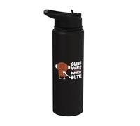 Guess What Monkey Butt Funny Monkey's Butts Monkeys Joke Gag Stainless Steel Insulated Water Bottle