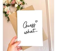 Guess What... Pregnancy Announcement A5 Card with envelope, Pregnancy Announcement Card, Pregnancy Reveal Christmas Card, Surprise Guess Who