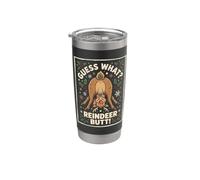 Guess What Reindeer Butt Funny Christmas Stainless Steel Insulated Tumbler