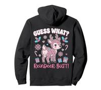 Guess What Reindeer Butt Humor for Christmas Families Pullover Hoodie