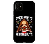 Guess What Reindeer Butt Xmas Santa Funny Christmas Reindeer Case for iPhone 11