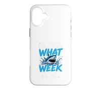 Guess What Week it is - Cool Cartoon Shark Graphic Case for iPhone 16 Plus