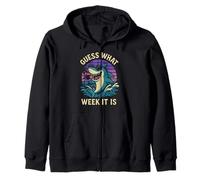 Guess What Week It Is Cool Shark Ocean Zip Hoodie