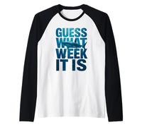 Guess What Week It Is - Wildlife Sea Lover Shark Lover Raglan Baseball Tee