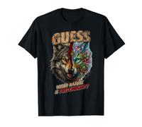 Guess Which Nature is Predominant Wolf Mystery Graphic Value Graphic T-Shirt