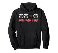 Guess Who I Am? Evil Sheep Funny Animal Farm Farmer Pullover Hoodie, Adult Unisex, Black, Small