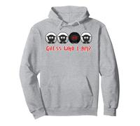 Guess Who I Am? Evil Sheep Funny Animal Farm Farmer Pullover Hoodie, Adult Unisex, Heather Grey, X-Large