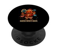 Guess Who’s Back Fierce Pumpkin Santa Influencer Funny PopSockets Adhesive PopGrip