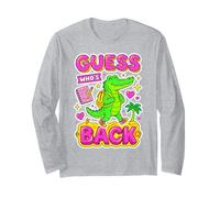 Guess Whos Back Back Again Cute Alligator School Front Back Long Sleeve T-Shirt