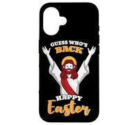 Guess Who's Back Happy Easter Is About Jesus Case for iPhone 16