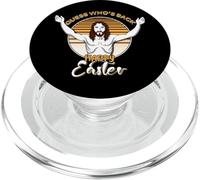 Guess Who's Back Happy Easter Is About Jesus Funny Jesus PopSockets PopGrip for MagSafe