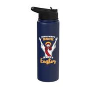 Guess Who's Back Happy Easter is About Jesus Stainless Steel Insulated Water Bottle