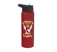 Guess Who's Back Happy Easter is About Jesus Stainless Steel Insulated Water Bottle