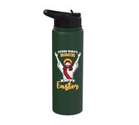 Guess Who's Back Happy Easter is About Jesus Stainless Steel Insulated Water Bottle