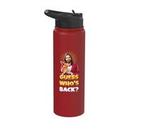 Guess Who's Back Jesus Christ Catholic Happy Easter Stainless Steel Insulated Water Bottle