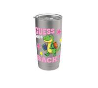 Guess Whos Back to School Cute Dinosaur Student Welcome Stainless Steel Insulated Tumbler