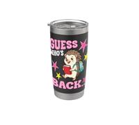 Guess Whos Back to School Cute Hedgehog Student Welcome Stainless Steel Insulated Tumbler