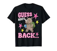 Guess Whos Back to School Cute Rhino Student Teacher Welcome T-Shirt