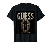 Guess Who's Really Watching Vintage Mystery Eye Graphic Tee Value Graphic T-Shirt, Men, Black, L