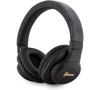 Guess Wireless Headphones PU Leather 4G Tone on Tone Script Logo Black & Grey