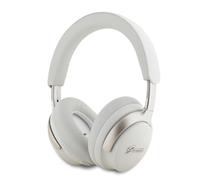 Guess PU Leather Script Logo ANC/ENC Wireless Headphones Quality Sound White