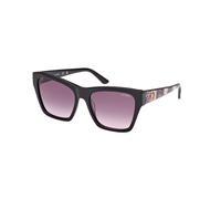 Guess Woman GU00113 01B Sunglasses Acetate Black Smoke Squared Normal Shaded