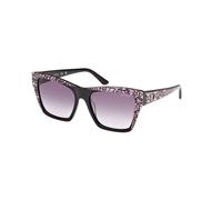 Guess Woman GU00113 05B Sunglasses Acetate Black Smoke Squared Normal Shaded