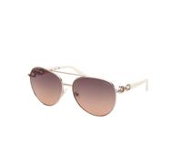Guess Woman GU00158 32B Sunglasses Metal Gold Smoke Pilot Normal