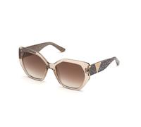 Guess Woman GU7741 57G Sunglasses Injected Beige Brown Geometric Normal Mirror