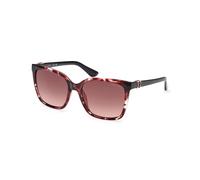 Guess Woman GU7865 55T Sunglasses Injected Havana Bordeaux Squared Normal Shaded