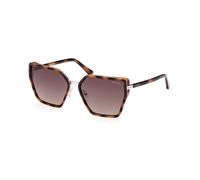 Guess Woman GU7871 53F Sunglasses Injected Havana Brown Butterfly Normal Shaded