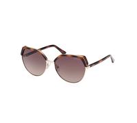 Guess Woman GU7872 53F Sunglasses Injected Havana Brown Geometric Normal Shaded