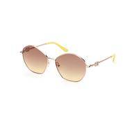 Guess Woman GU7907 32F Sunglasses Metal Gold Brown Geometric Normal Shaded