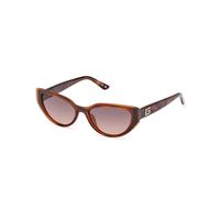 Guess Woman GU7910 52F Sunglasses Injected Dark havana Brown Cat Eye Normal Shaded