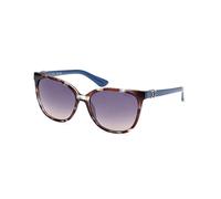 Guess Woman GU7864 92B Sunglasses Injected Blue Smoke Round Normal Shaded