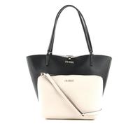 Guess Women Alby Toggle Tote Satchel Bags, Black/Stone, 43x30x15 cm